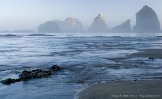 Sunrise on Sea Stacks, Oceanside, Oregon