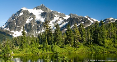 Mount Shuksan at Highwood Lake, Looming Large