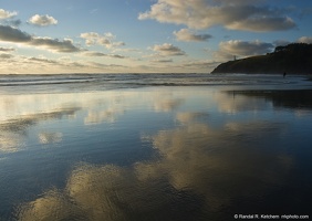 North Head Lighthouse, Cape Disappointment State Park, Wide Cloud Reflection, Bumpy Sand