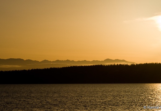 Sunset from Cama Beach, Olympic Mountains