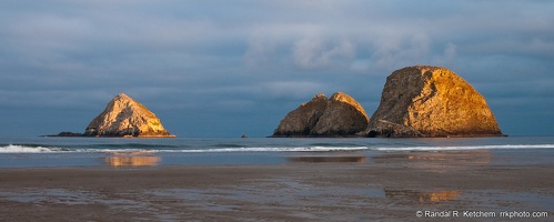 Oceanside, Oregon, Sea Stacks, Sand, Sunrise