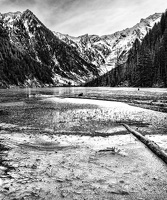 Goat Lake Frozen, Snow Beach