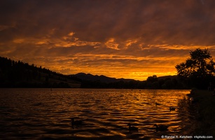 Sunset Over Pearrygin Lake, Rolling Clouds