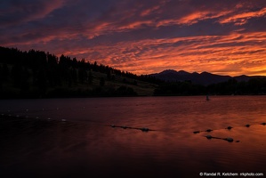 Sunset Over Pearrygin Lake, Rolling Clouds, Swimming Hole