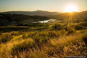 Sunset Over Pearrygin Lake, Golden Rays