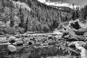 South Fork Stillaguamish River, End of the Road, Black and White