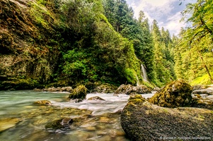 Boulder River Waterfall, Flowing Water