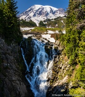 Mount Rainier at Myrtle Falls