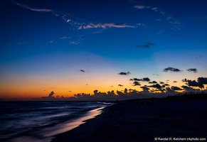 Okaloosa Island Sunset, Clouds, Moon