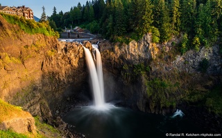 Snoqualmie Falls at Sunset