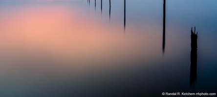 Lightly Sunset, Pylons Reflection