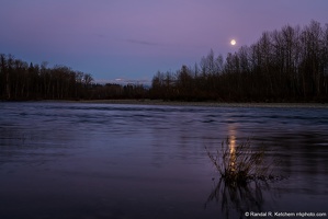 Al Borlin Park Sunset, Moonrise, Clouds