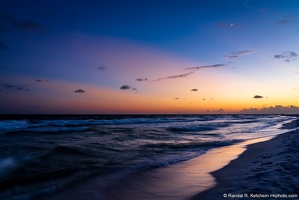 Okaloosa Island Sunset, Sky, Waves, Moon