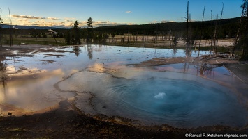 Firehole Spring, Sunset