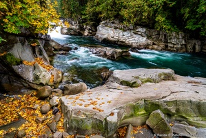 Fall Color On the Rocks Along Eagle Falls