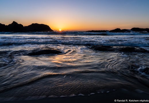 Seal Rock Sunset, Ocean Blue