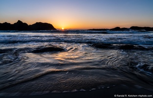 Seal Rock Sunset, Ocean Blue