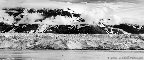 Hubbard Glacier, Looming Mountain, Low Clouds
