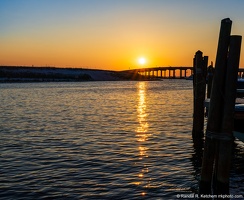 Sunset Over Destin Bridge, Destin Harbor Boardwalk
