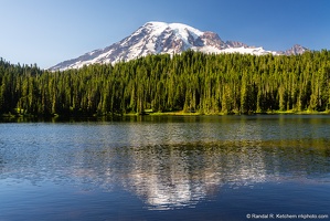 Mount Rainier, Reflection Lakes, Blue Sky