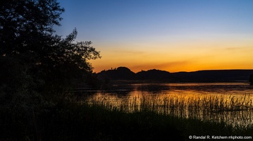 Sunset on Banks Lake, Jones Bay Campground, Blue Sky