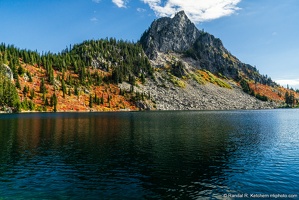 Lichtenberg Mountain, Fall Color, Lake Valhalla Depths