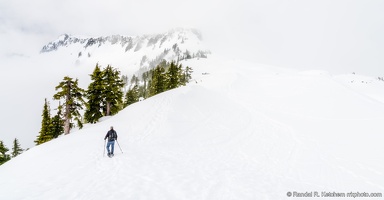 Artist Point Snowshoe Route, Table Mountain, Lone Snowshoer