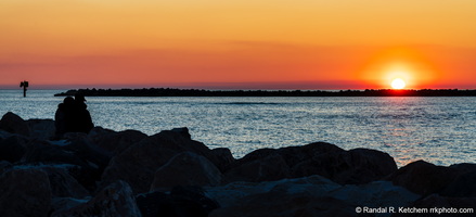 Sunset on Florida Point, Gulf State Park, Couple Watching