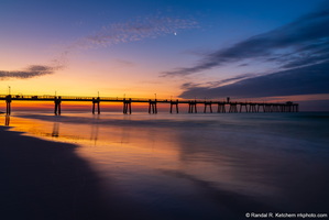 Okaloosa Island Pier at Sunrise, Just Before the Sun