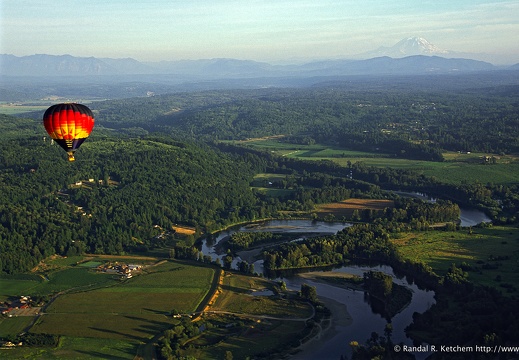 Balloon Over Snohomish River #2