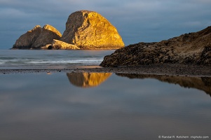 Oceanside, Oregon, Sea Stack in Morning Light