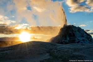 White Dome Geyser Sunset, Active