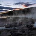 Steady Geyser and Black Warrior Lake after Sunset