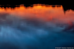 Sunset on Lake Lorraine Windy Abstract